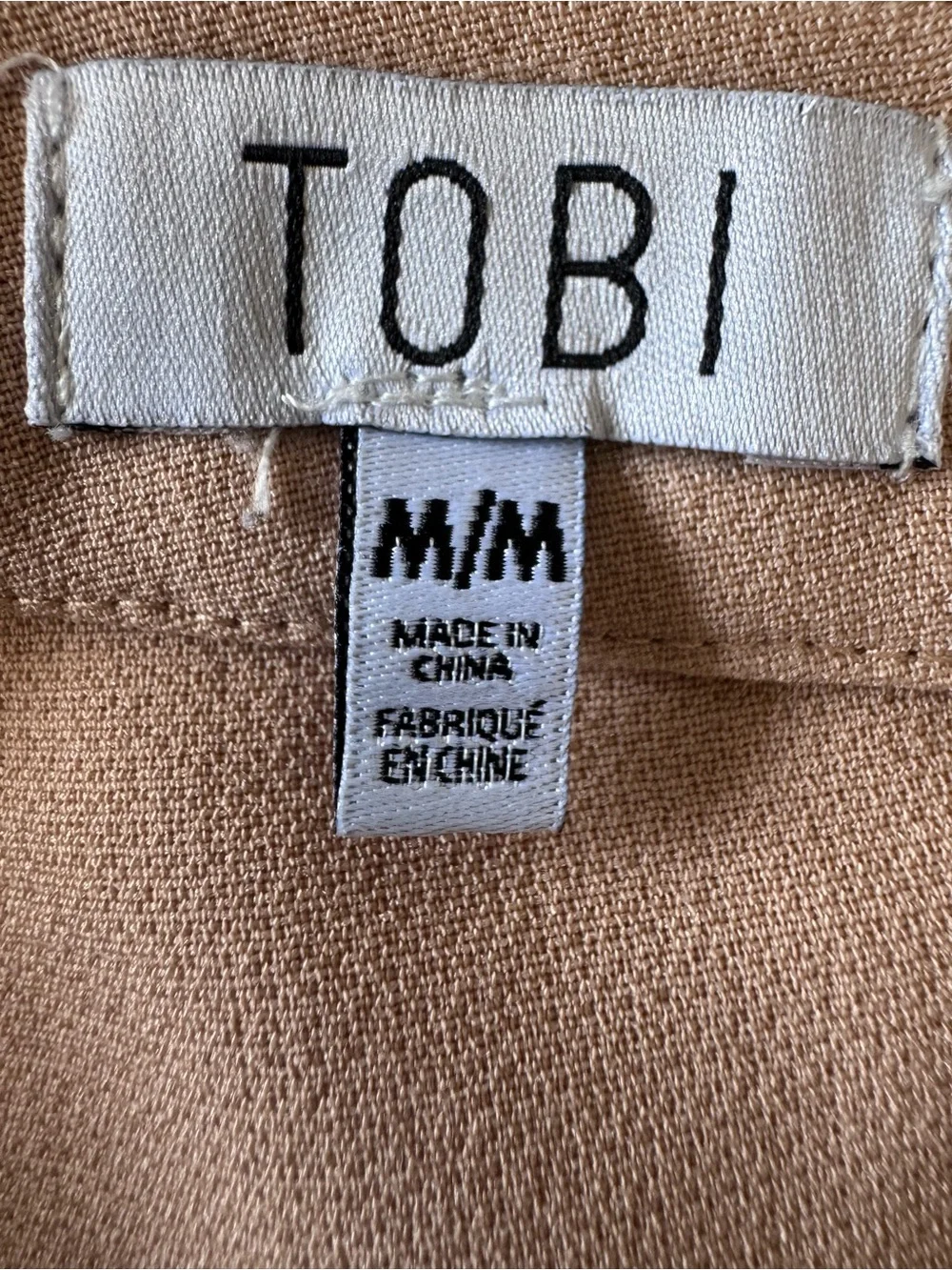 Tobi High-Waist Blush Beige Shorts